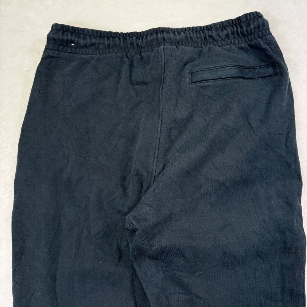 Jordan Flight Essentials Men Black Cotton French Terry Sweatpants Joggers Large